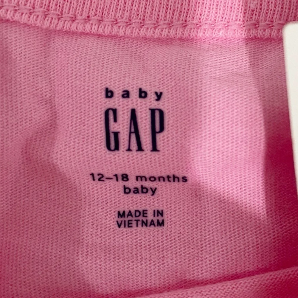 GAP Baby Graphic Bodysuit Parisian Pink Cat NEW Size 12-18 Months